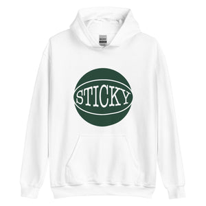 Sticky Basketball Hoodie White/Dark Green